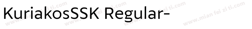 KuriakosSSK Regular字体转换